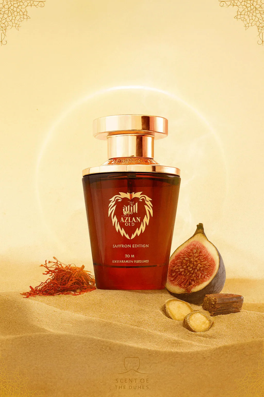 Azlan Oud Saffron Edition UK, Scent of the Dunes perfumes, oud & saffron fragrance